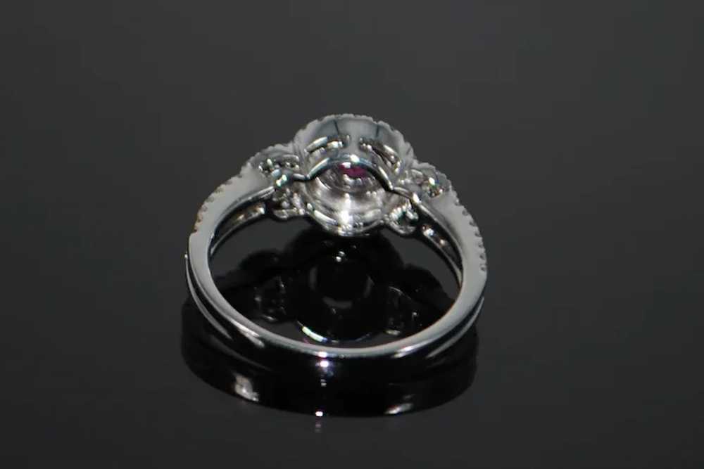 18ct White Gold Ruby & Diamond Ring - image 3