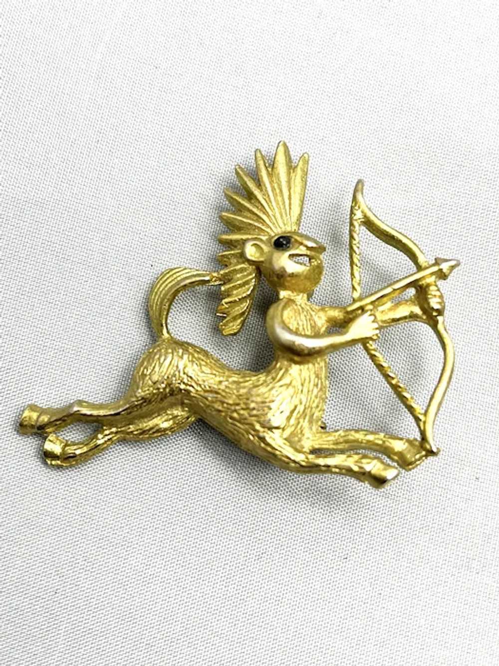 Vintage Centaur Half Man Half Horse Brooch Pin - image 3