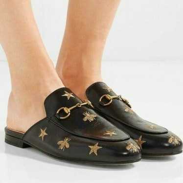 Gucci GUCCI Princetown Bees & Stars Embroidered M… - image 1