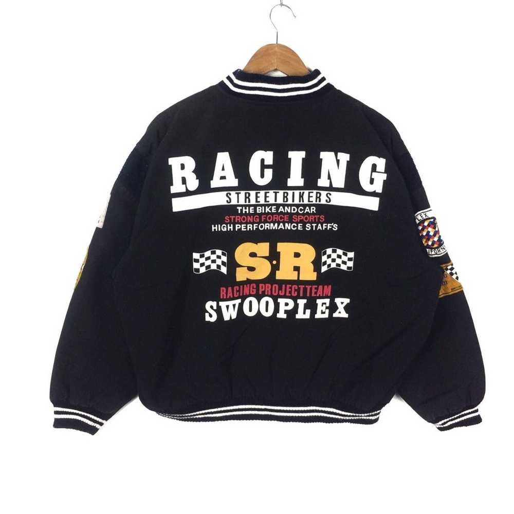 Biker Denim × Racing × Vintage Swooplex Racing Te… - image 2