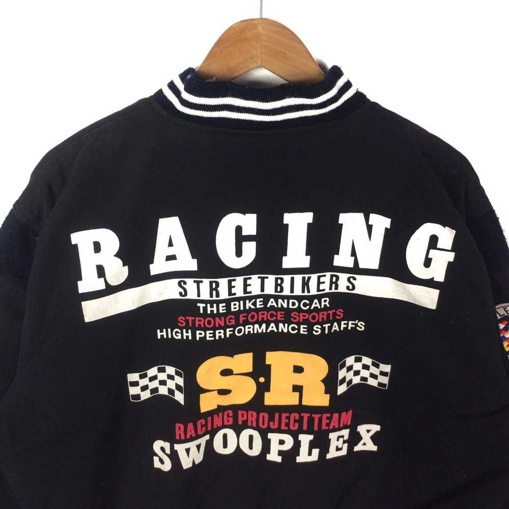 Biker Denim × Racing × Vintage Swooplex Racing Te… - image 3