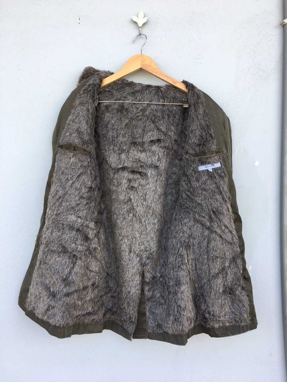 Abahouse abahouse distressed sherpa/fur jacket - image 2