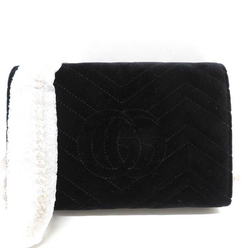 Gucci Gucci Marmont Velor Leather Black GG Mini B… - image 2