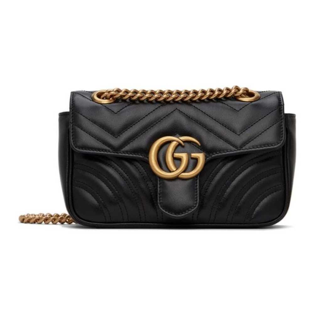 Gucci Gucci Marmont Black Mini GG Shoulder Bag - image 1