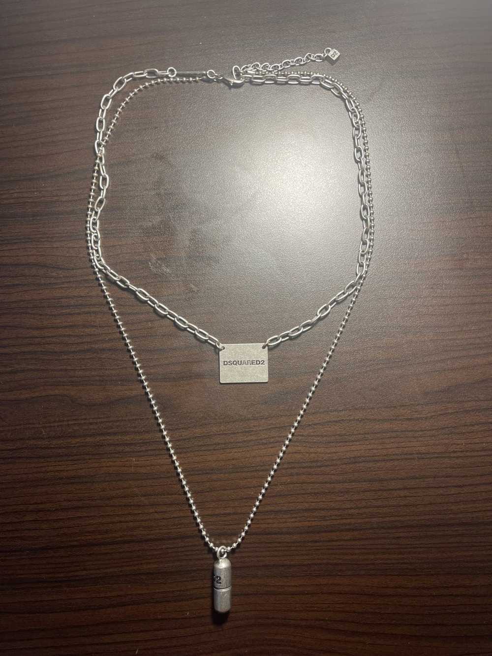 Dsquared2 Dog-Tag chain-link Necklace - Silver