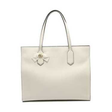 Gucci Gucci Tote Bag White Calf Handbag - image 1