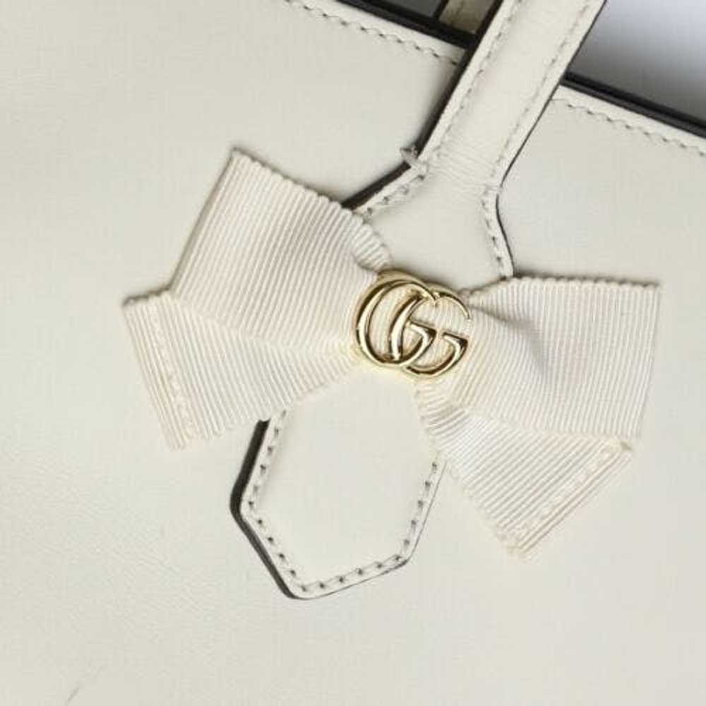 Gucci Gucci Tote Bag White Calf Handbag - image 7