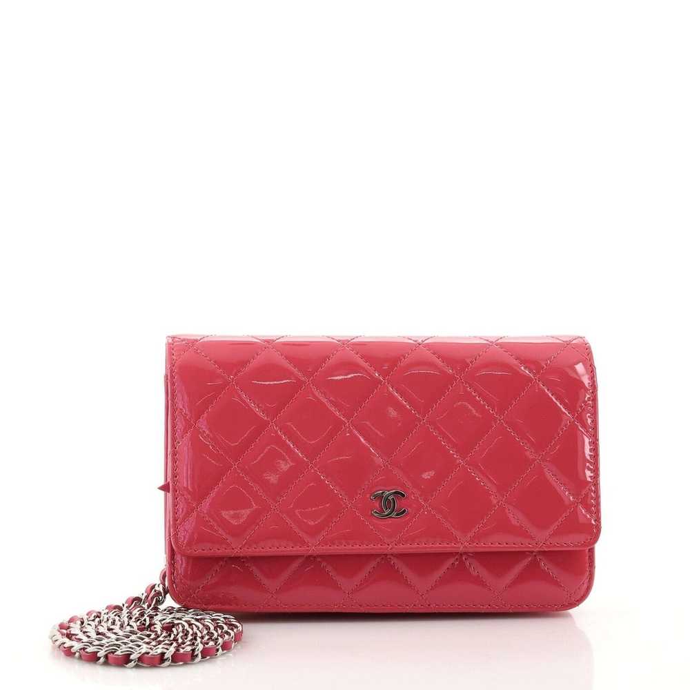 Chanel Chanel Wallet on Chain Quilted Patent Pink - image 1