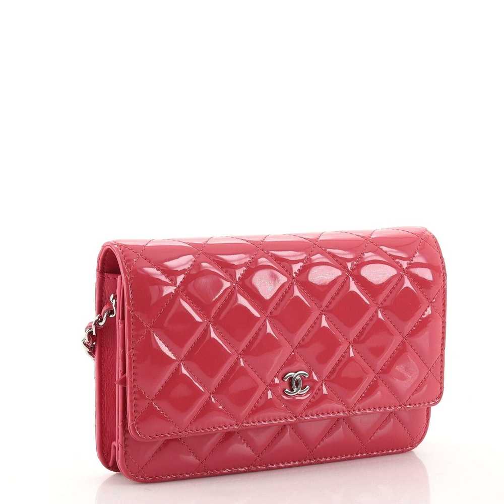 Chanel Chanel Wallet on Chain Quilted Patent Pink - image 4