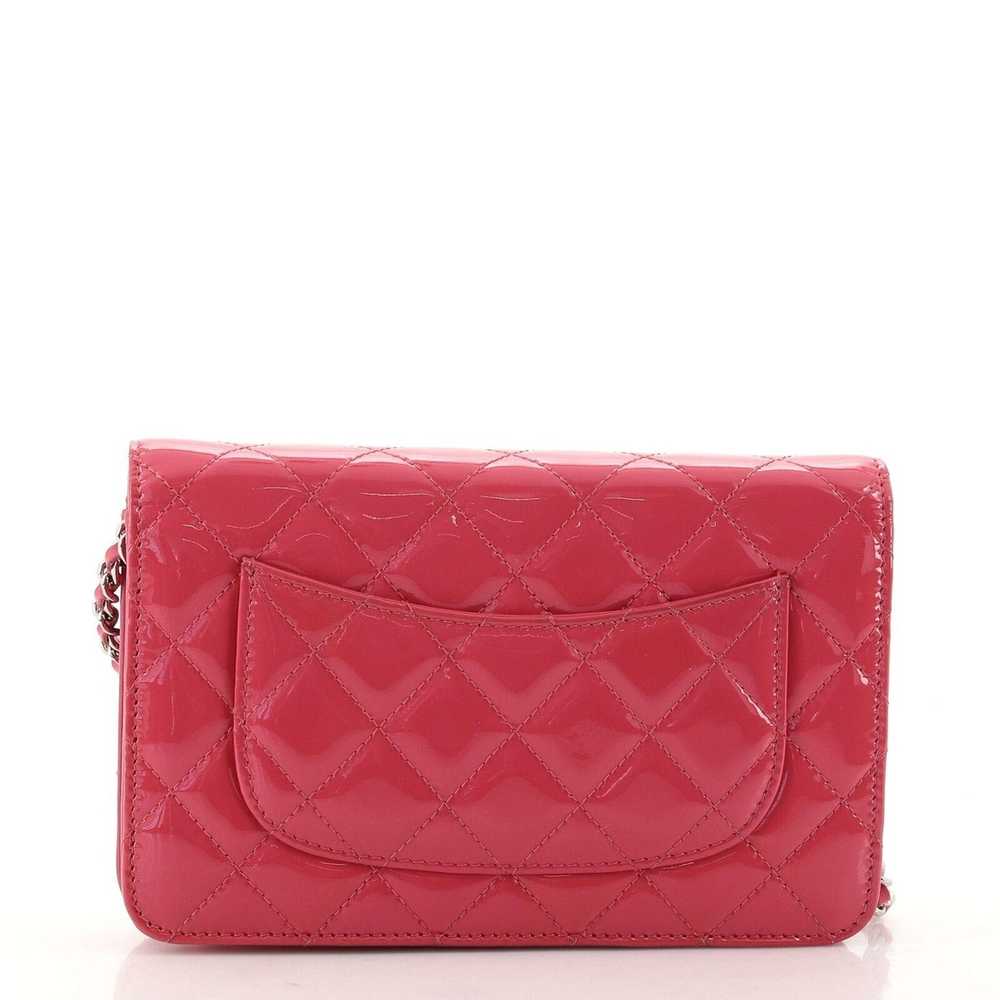 Chanel Chanel Wallet on Chain Quilted Patent Pink - image 5