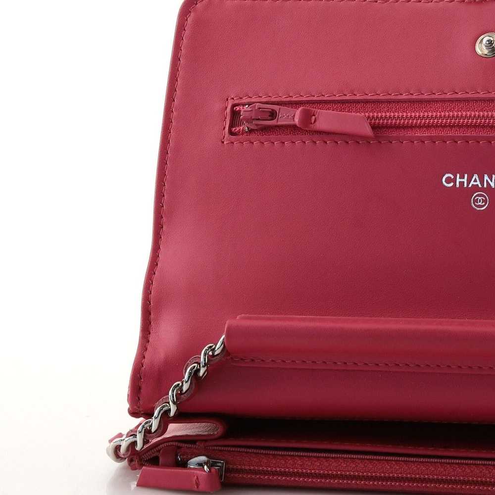 Chanel Chanel Wallet on Chain Quilted Patent Pink - image 8