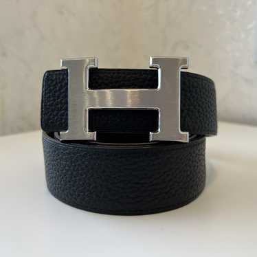 Hermes 🔹H Logo Reversible Buckle Leather Belt - image 1