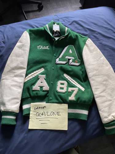 Vintage Vintage Delong Green Varsity Bomber Jacket