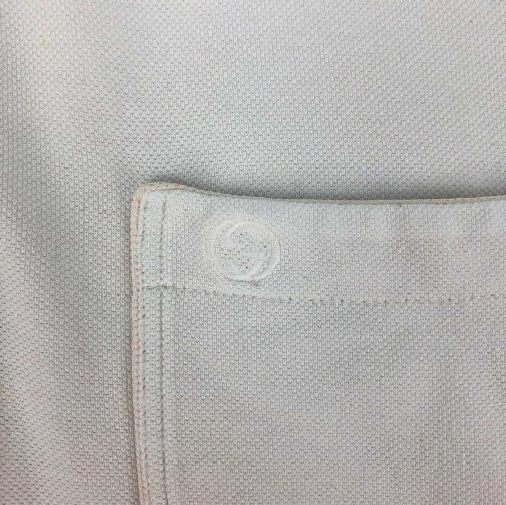 Gucci GUCCI Mens White Cotton Polo T-Shirt w GG L… - image 2