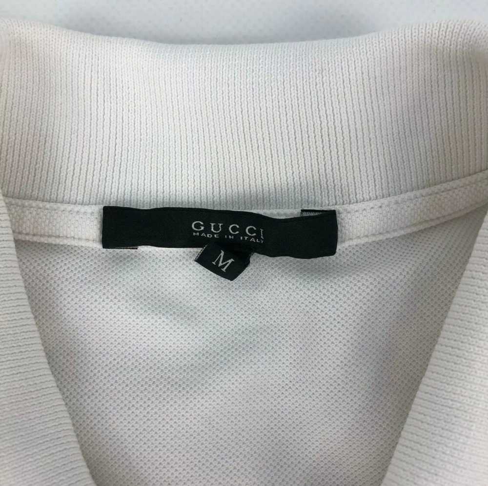 Gucci GUCCI Mens White Cotton Polo T-Shirt w GG L… - image 3