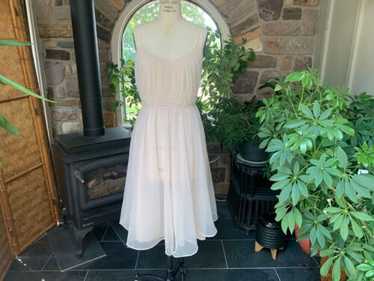Vintage 1960s Pale Pink Babydoll Nightgown Sheer … - image 1