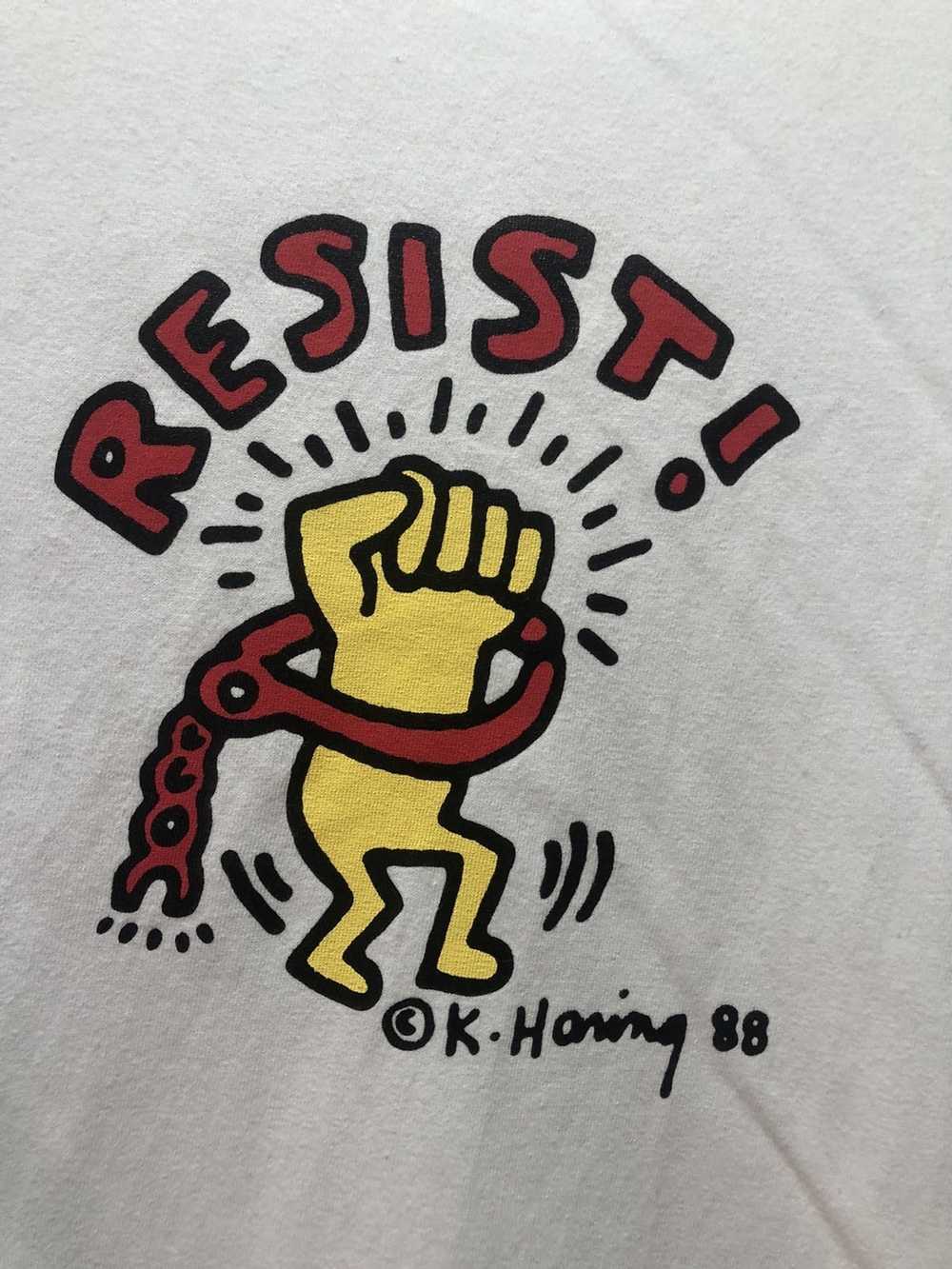 Keith Haring Vintage KEITH HARING T Shirt Resist … - image 4