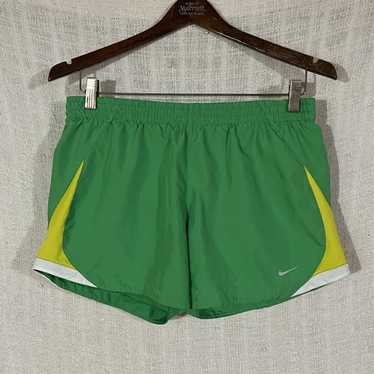 Nike × Vintage Nike 4" Inseam Green Yellow Lined … - image 1