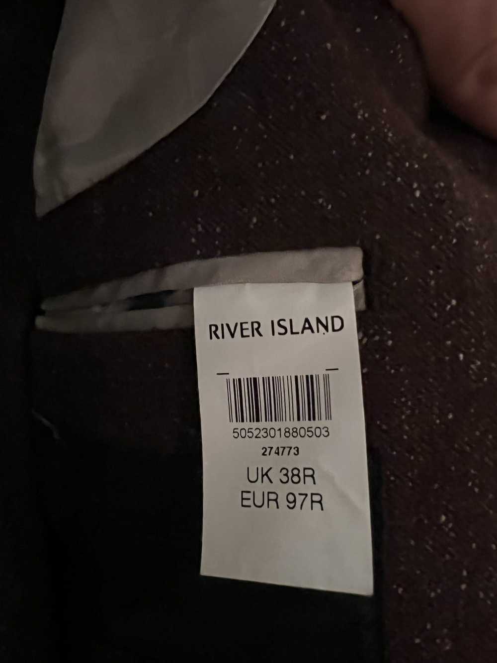 River Island River Island Suit in Burgundy Fleck - image 5
