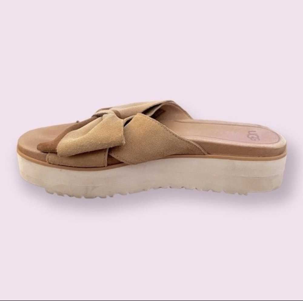 Ugg UGG Joanie Suede Platform Slides Tan Brown Bo… - image 5