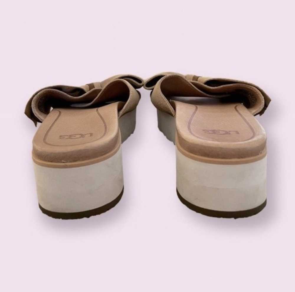 Ugg UGG Joanie Suede Platform Slides Tan Brown Bo… - image 7