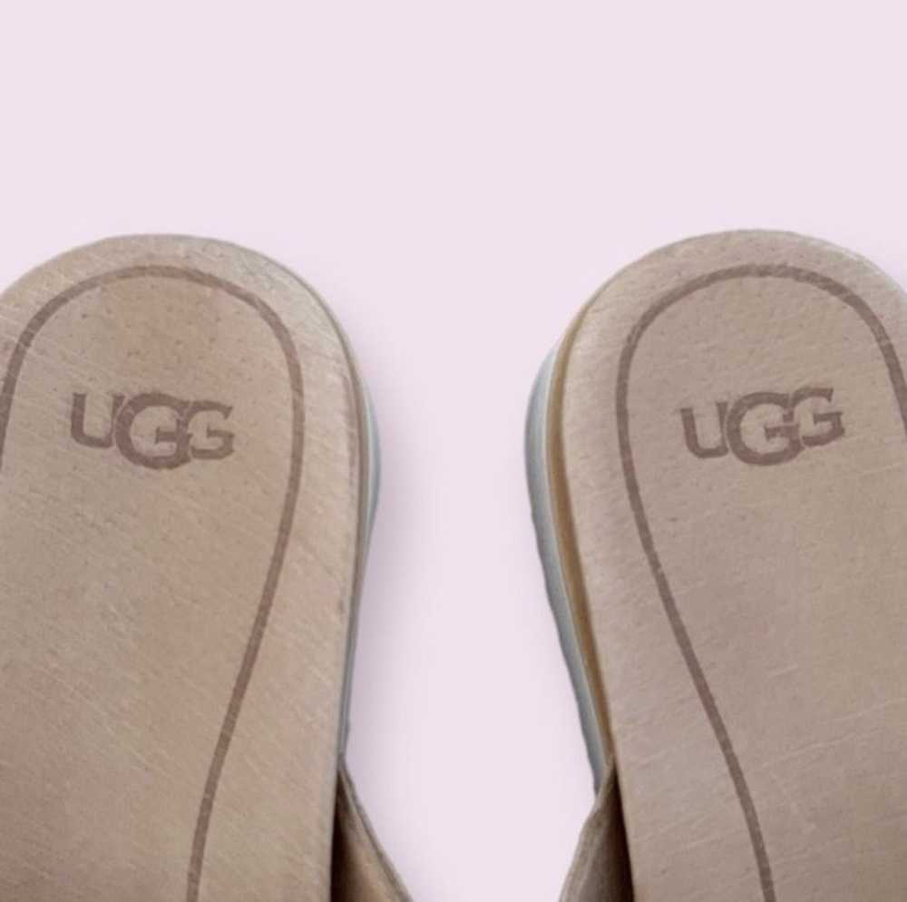 Ugg UGG Joanie Suede Platform Slides Tan Brown Bo… - image 9