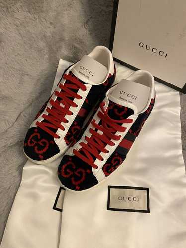 Gucci Women's Ace Velvet GG Sponge Sneakers