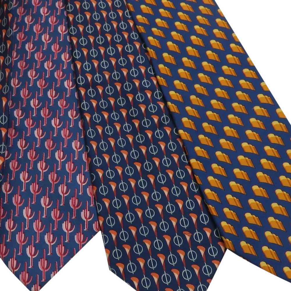 3 Trussardi Italian Silk Men's Neckties - image 1