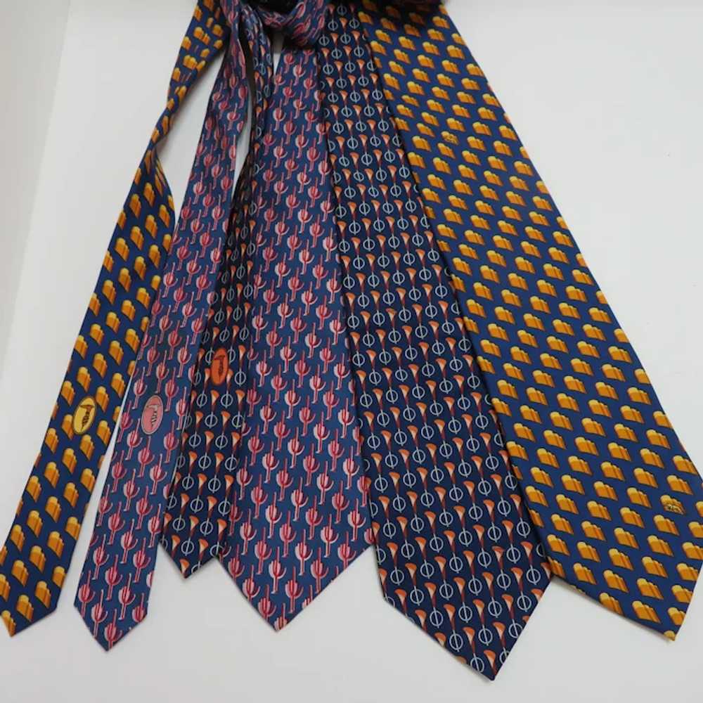 3 Trussardi Italian Silk Men's Neckties - image 3