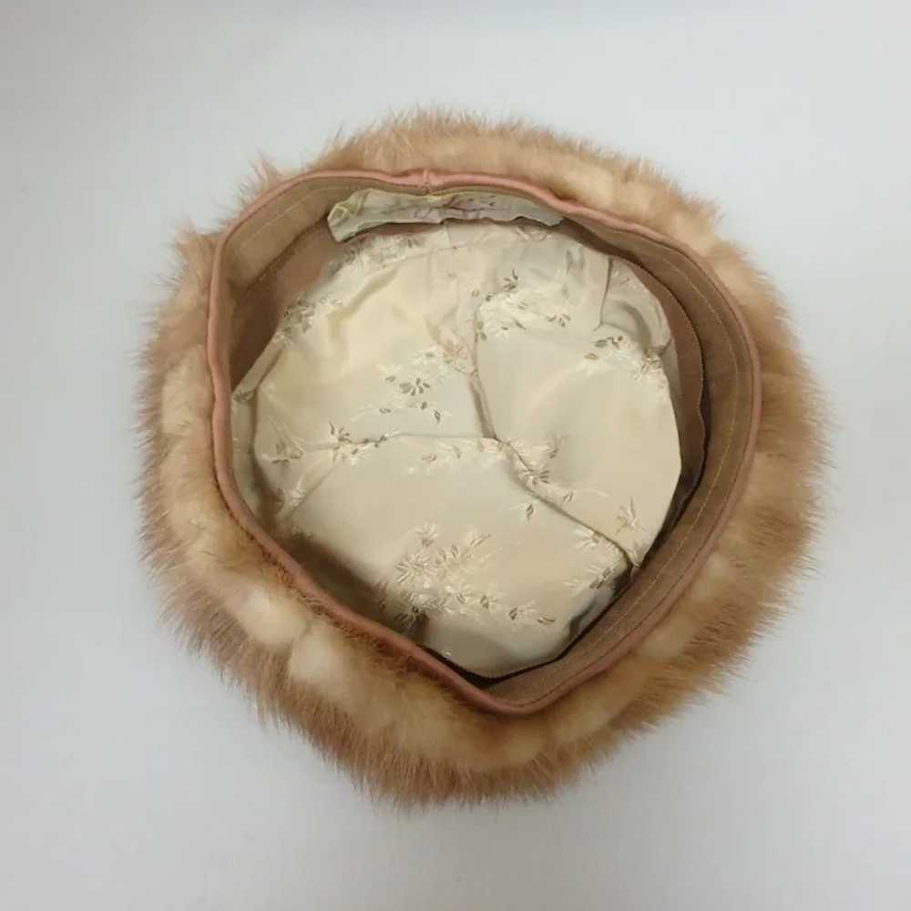 Mid-Century Mink Fur Woman's Hat, Designed by Lora - image 4