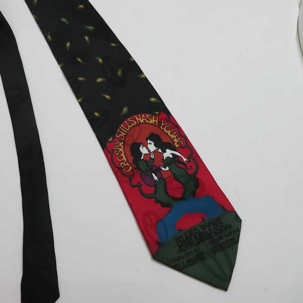 Bill Graham Fillmore Poster Necktie, Silk, "Crosb… - image 2