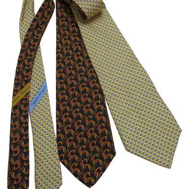 2 Salvatore Ferragamo Italian Silk Neckties