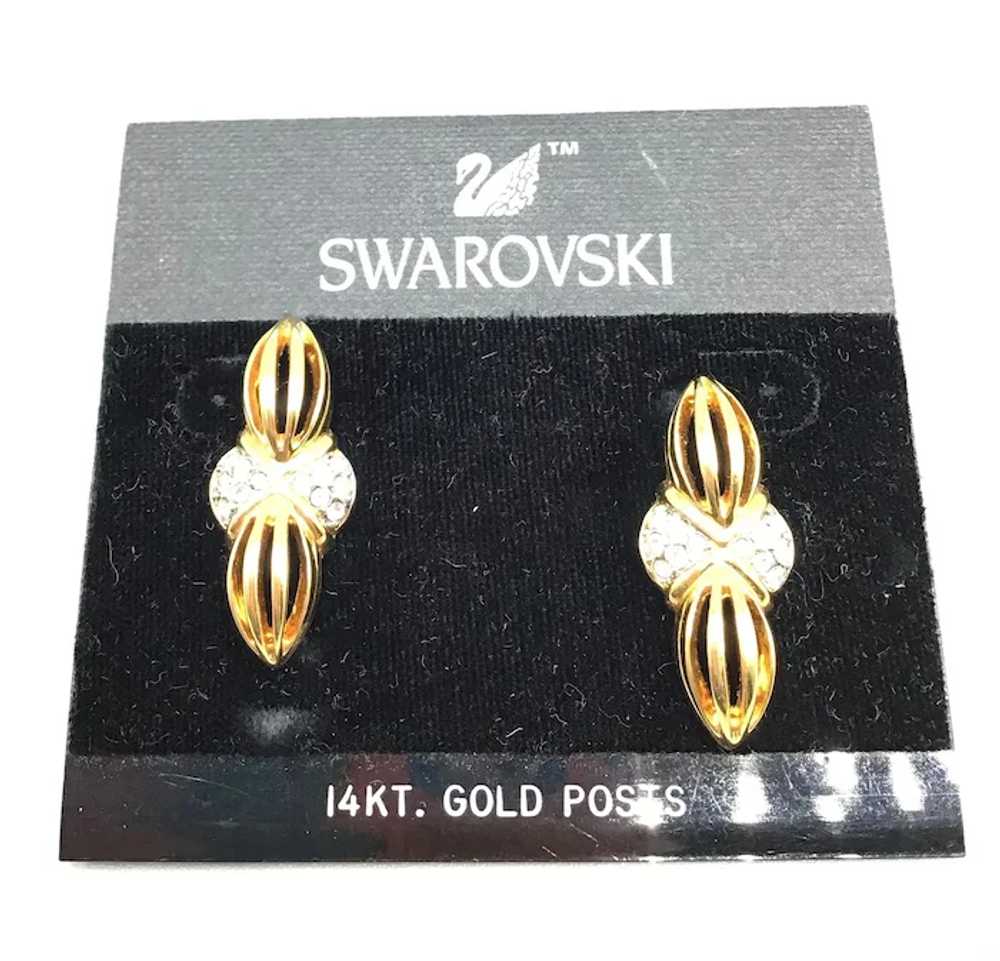 Vintage Swarovski Stud Earrings New Old Stock On … - image 3