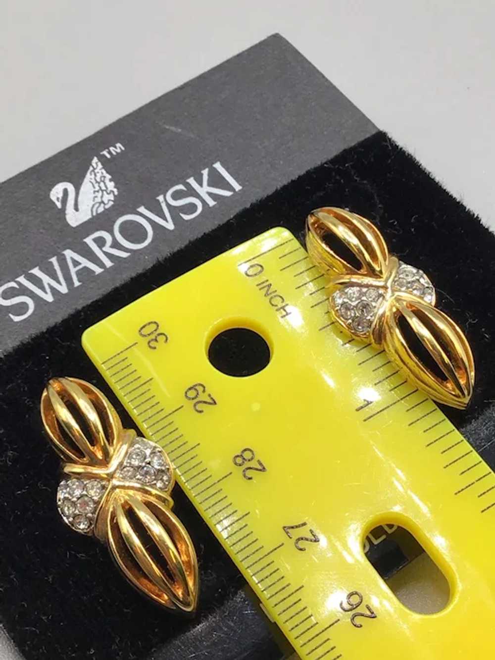 Vintage Swarovski Stud Earrings New Old Stock On … - image 6