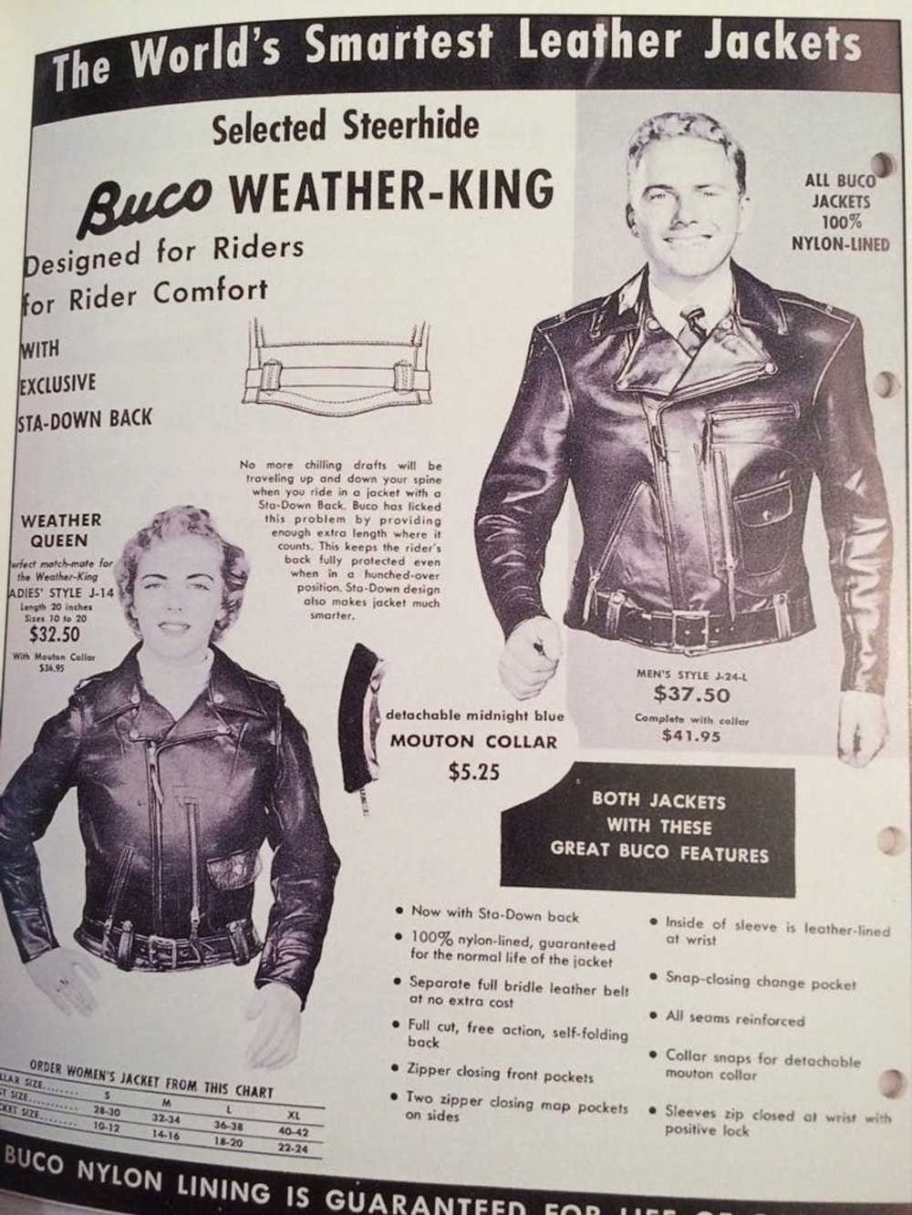 Vintage Buco Horsehide Vintage Leather Jacket Bik… - image 3
