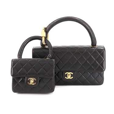 Preloved CHANEL Black Matelasse Leather Crossbody Bag 1713638