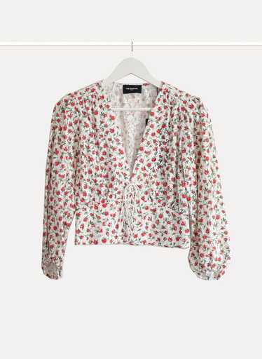 THE KOOPLES Blouse model Lace Flowers White S/36