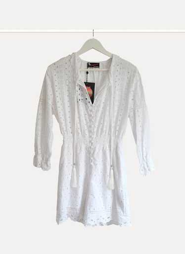 THE KOOPLES White cotton embroidery jumpsuit S/36 - image 1