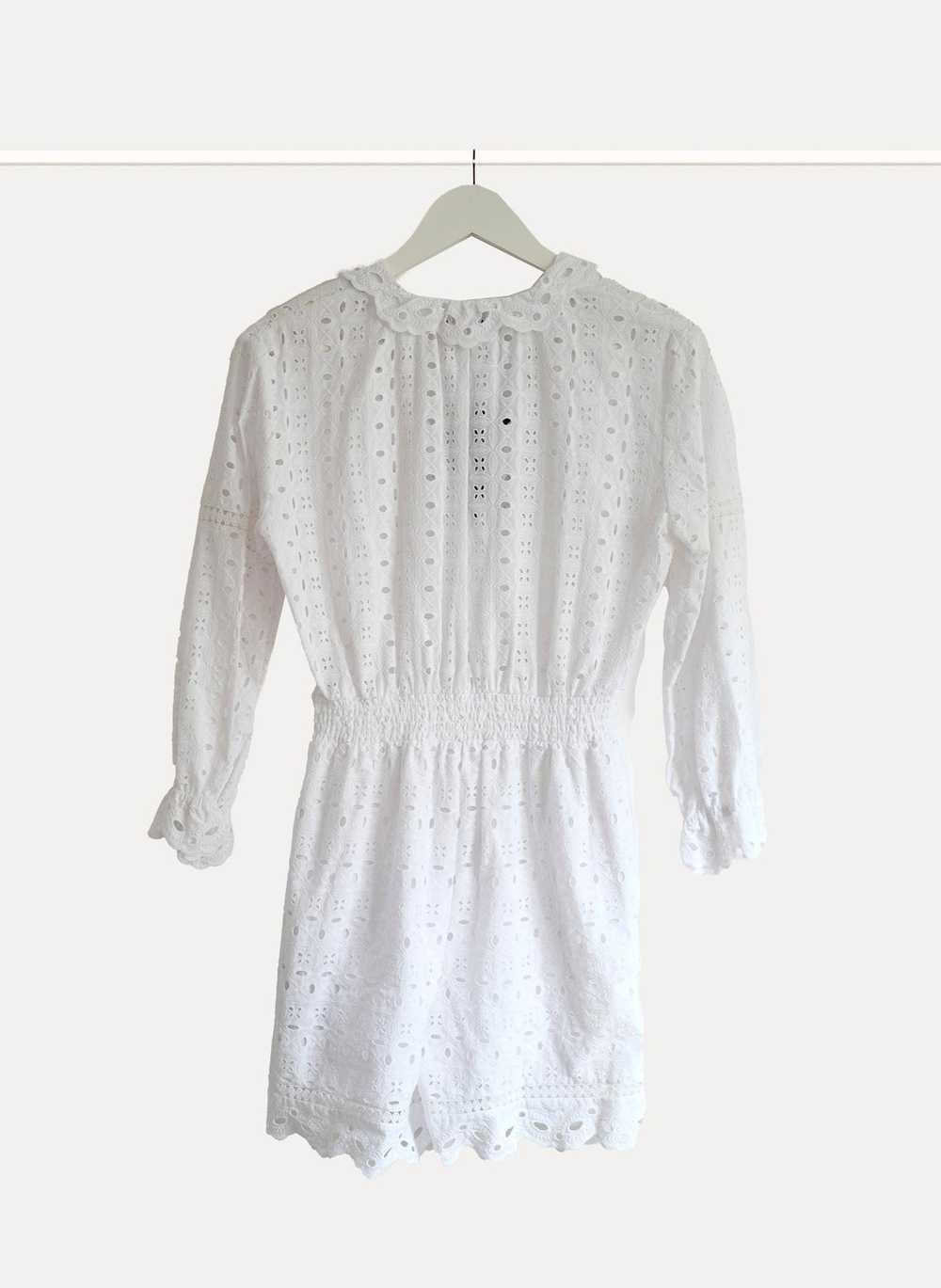 THE KOOPLES White cotton embroidery jumpsuit S/36 - image 2