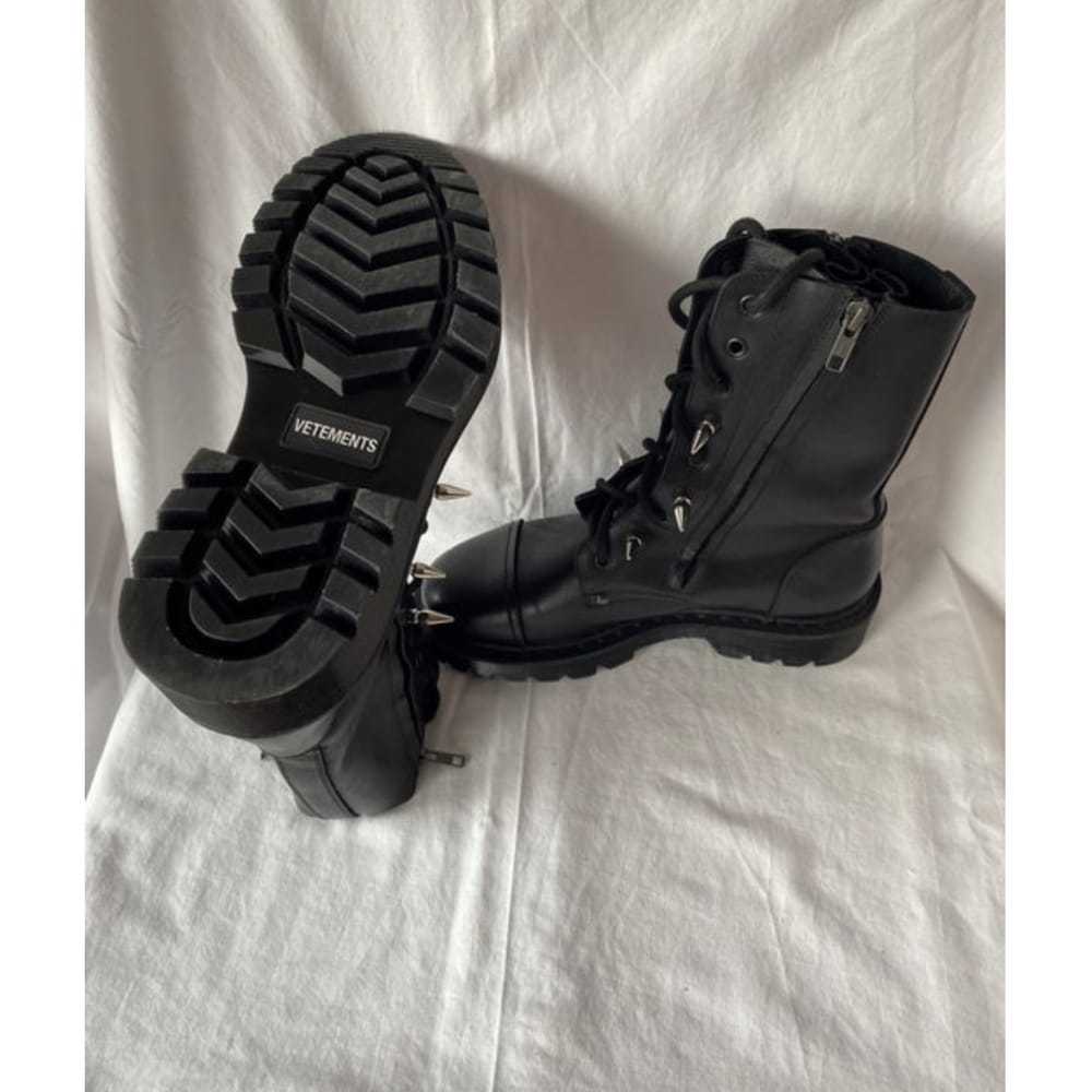 Vetements Leather biker boots - image 8