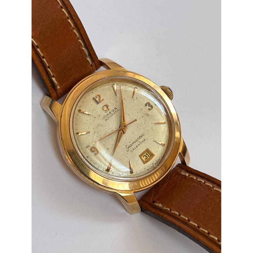 Omega Seamaster pink gold watch - image 9