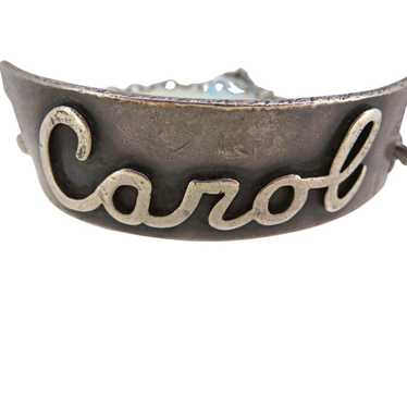 Sterling Silver Large Name "Carol" Bracelet - image 1