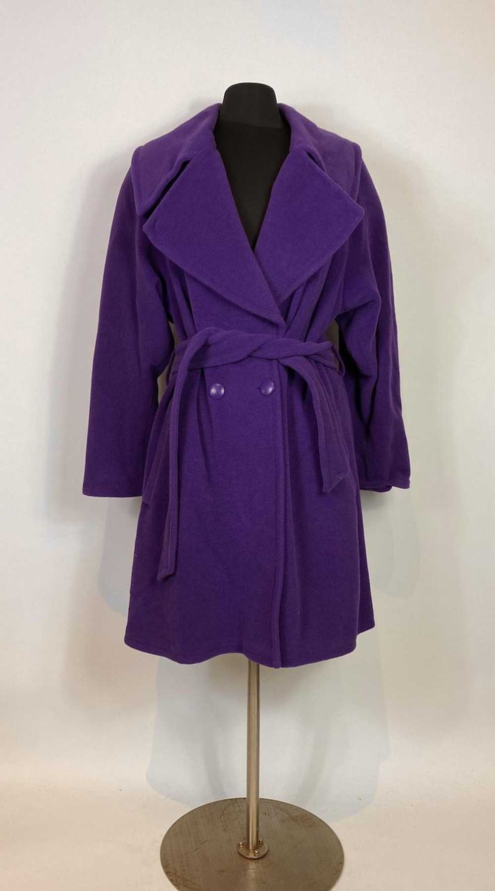 1980s - 1990s Louis Feraud Purple Wool Coat - image 1