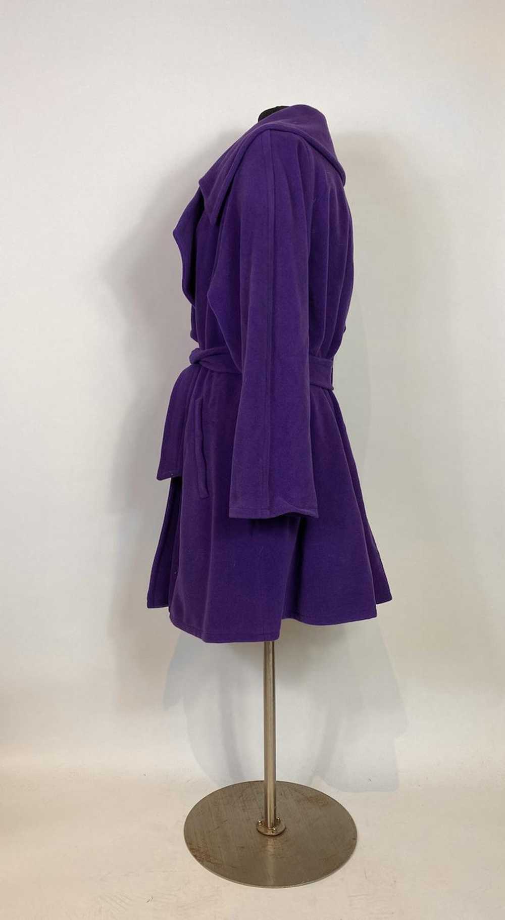 1980s - 1990s Louis Feraud Purple Wool Coat - image 4