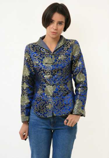 70s Vintage Chinese Blazer Kimono size M Medium 34