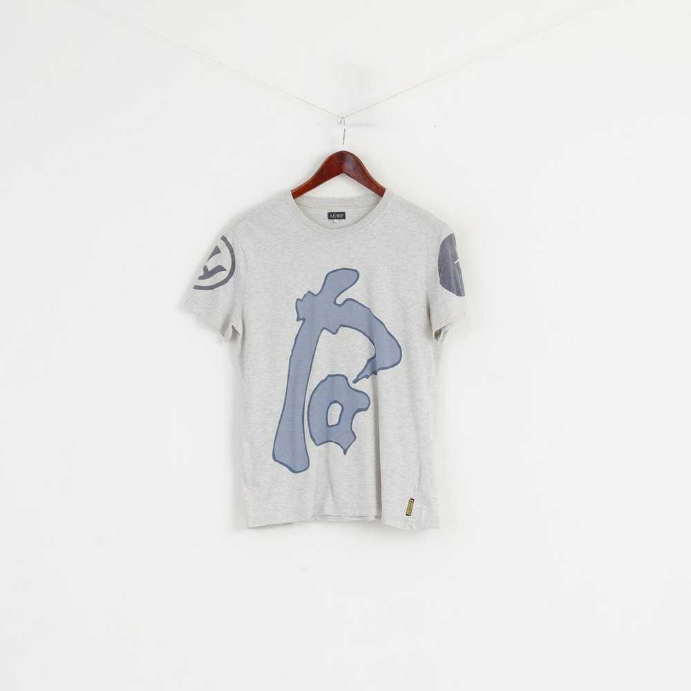 Armani Armani Jeans Men L (S) Shirt Grey Graphic … - image 1