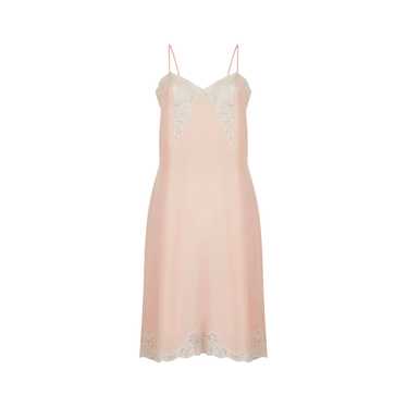 1930s Peach Silk and Lace Insert Slip Dress - image 1