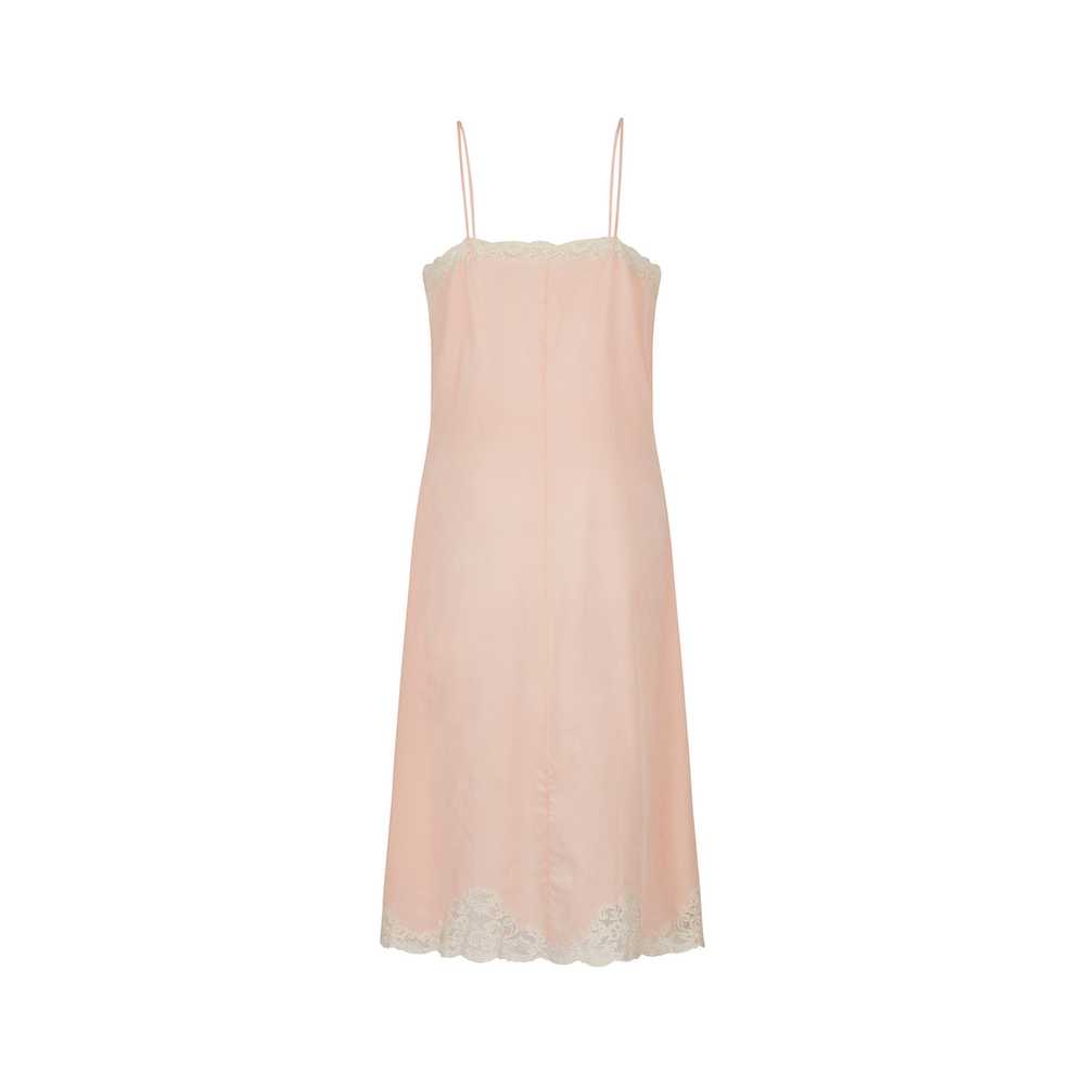 1930s Peach Silk and Lace Insert Slip Dress - image 3