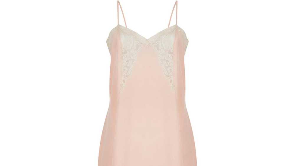 1930s Peach Silk and Lace Insert Slip Dress - image 5