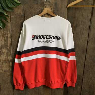 Vintage Bridgestone Sweatshirt Biglogo Spellout Pullover top Jumper Motorsports Brands vintage men clothingVintage men clothing